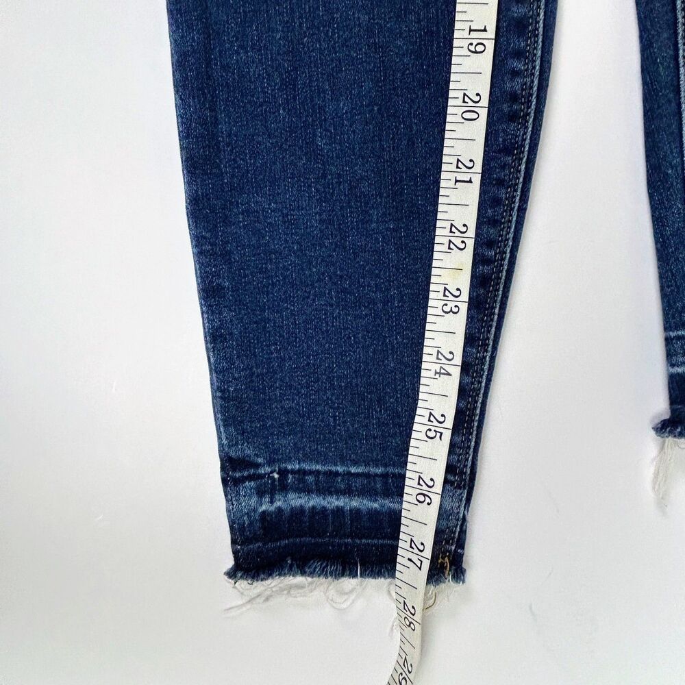 Spanx Skinny Jeans Stretch Denim Jeggings Blue Distressed Raw Hem Lift Pants M - Picture 11 of 16